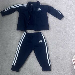 WORN ONCE Adidas Kids Navy Sweatpants & Jacket joggers Set